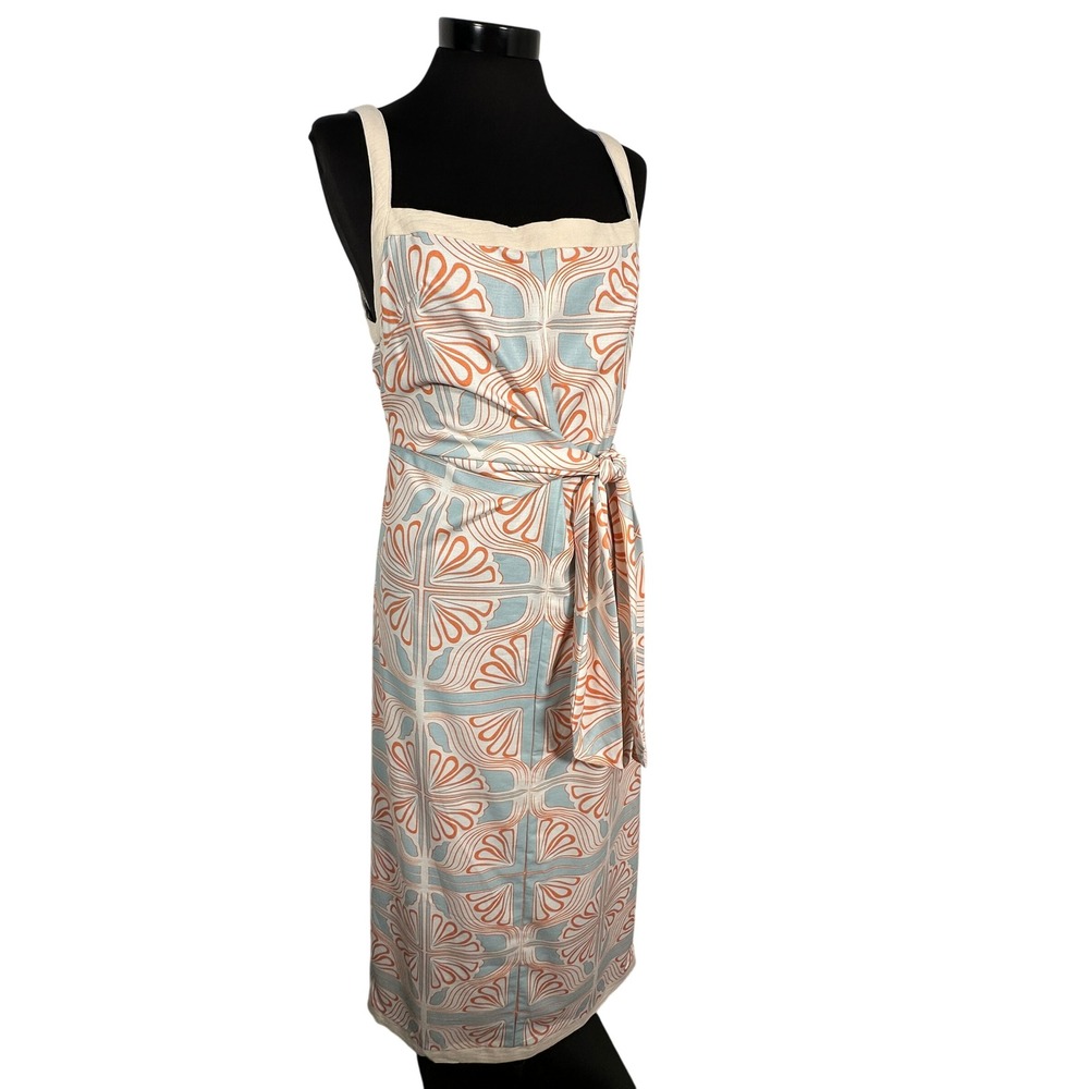 Boho Chic Lost in Lunar Maxi Dress Sahara Print Retro Blue Orange Small